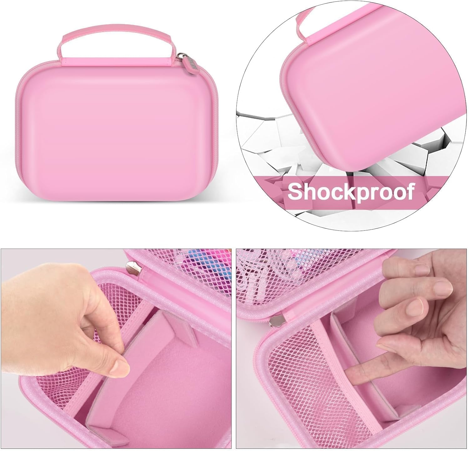 GWCASE Case Compatible with DUDUDRAGON for Cimizi for Dylanto for GREENKINDER for ESOXOFFORE for Careenoah for TKECWOB Instant Print Camera, Kids Instant Digital Cameras Storage Case (Box Only) -Pink - Image 3