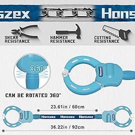 Honszex Scooter Lock, Scooter Locks Anti Theft, 36.22inch Colorful Electric Scooter Handcuff Lock, Bike Locks High Security with Key, Accessories for E Scooter, E Bike