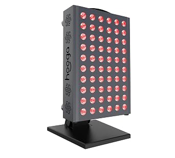 Hooga Red Light Therapy Panel Device 660nm Red & 850nm Near Infrared Light Therapy, LED Light Therapy Lamp, 60 Dual Chip LEDs, Timer, Table Top Stand Included PRO300