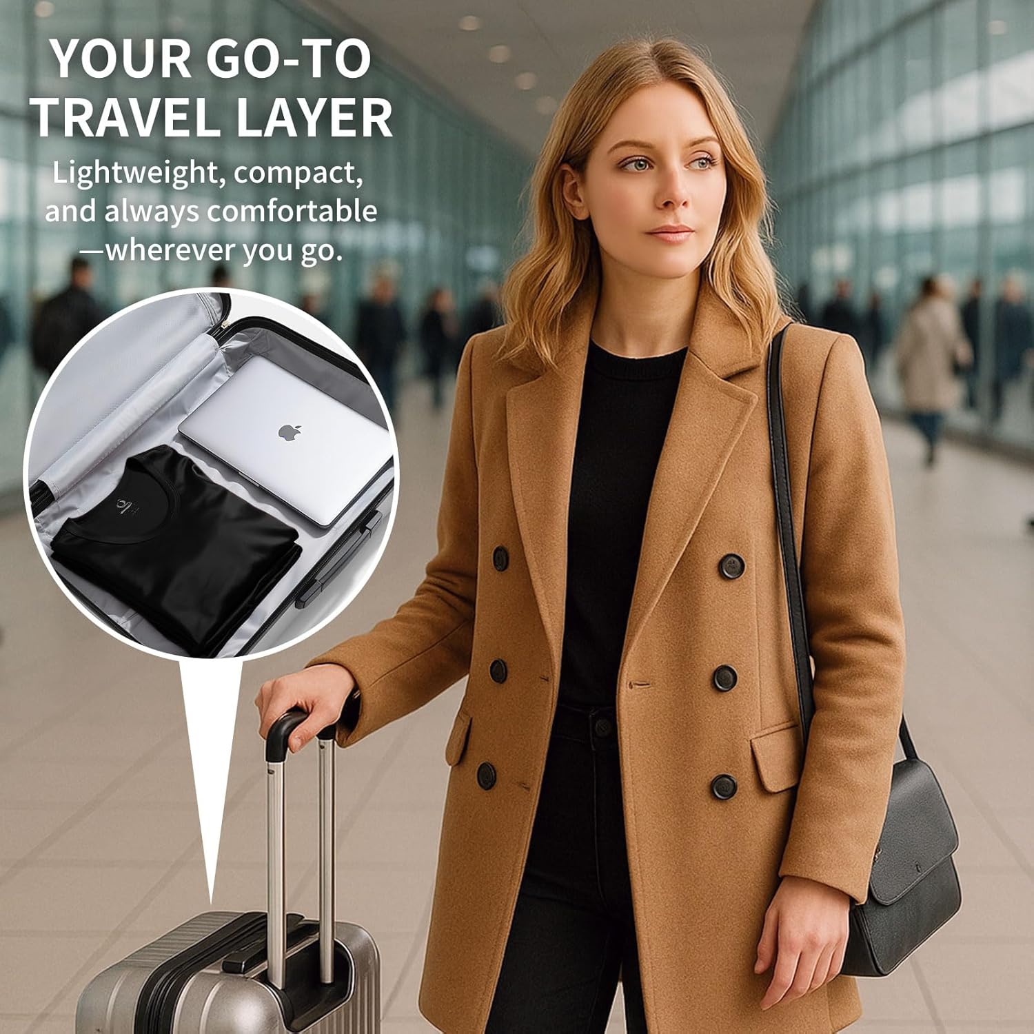 100% Mulberry Silk Long Sleeve Top for Women Thermal Base Layer Shirt Lightweight Breathable Underwear with Gift Box - Image 8