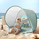 Tiny Land Baby Beach Tent – Pop Up Baby Tent with UV Protection, Portable Baby Beach Essentials, 35"x28"x32" Sun Shelter for Infants, Baby Outdoor Use (Pastel Aqua)