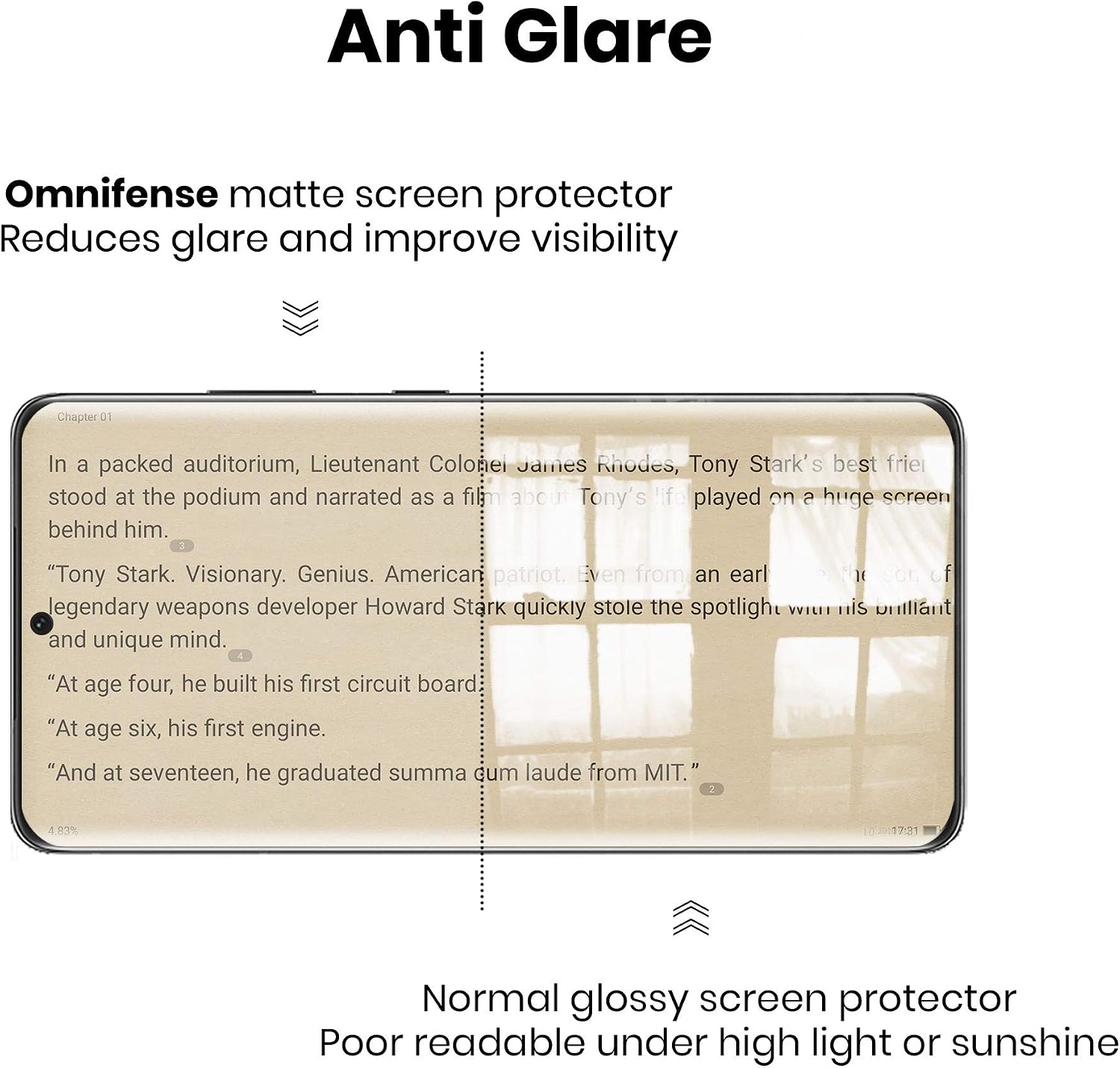 Omnifense Galaxy S21 Ultra Screen Protector Matte Privacy Full Adhesive Soft Film (NOT Tempered Glass) [2 Pack], Support Fingerprint Unlock Matte Finish Surface Anti Glare 2 Way Anti Spy Privacy Protection for Samsung Galaxy S21 Ultra 5G (6.8")