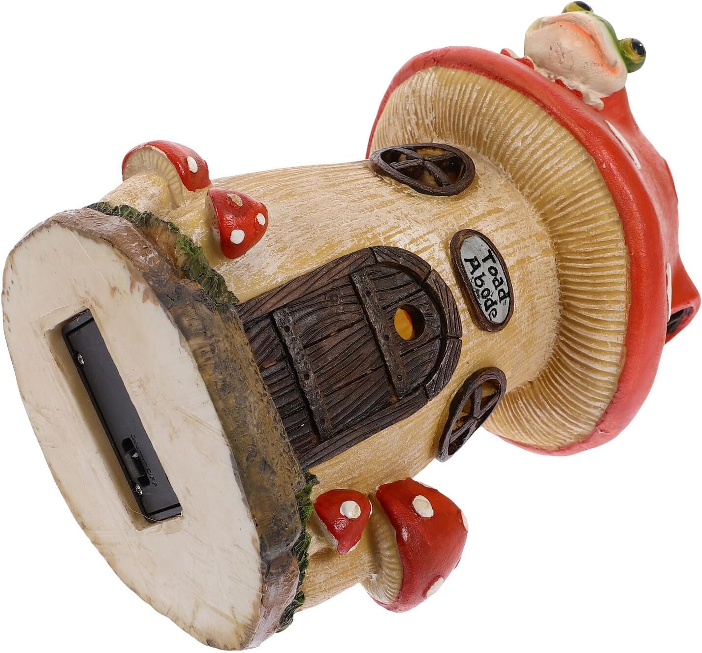 Solar Powered Mushroom House Garden Light Outdoor Resin Fairy Mushroom Lamp Yard Patio Decor for Lawn and Garden Figurine