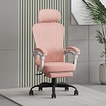 HapGIFT Ergonomic Office, Mesh Computer Chair with Footrest, Adjustable Height PC Home Office Chairs, Swivel Desk Chair with Headrest for Adults with Link Armrest, 350LBS, Black White