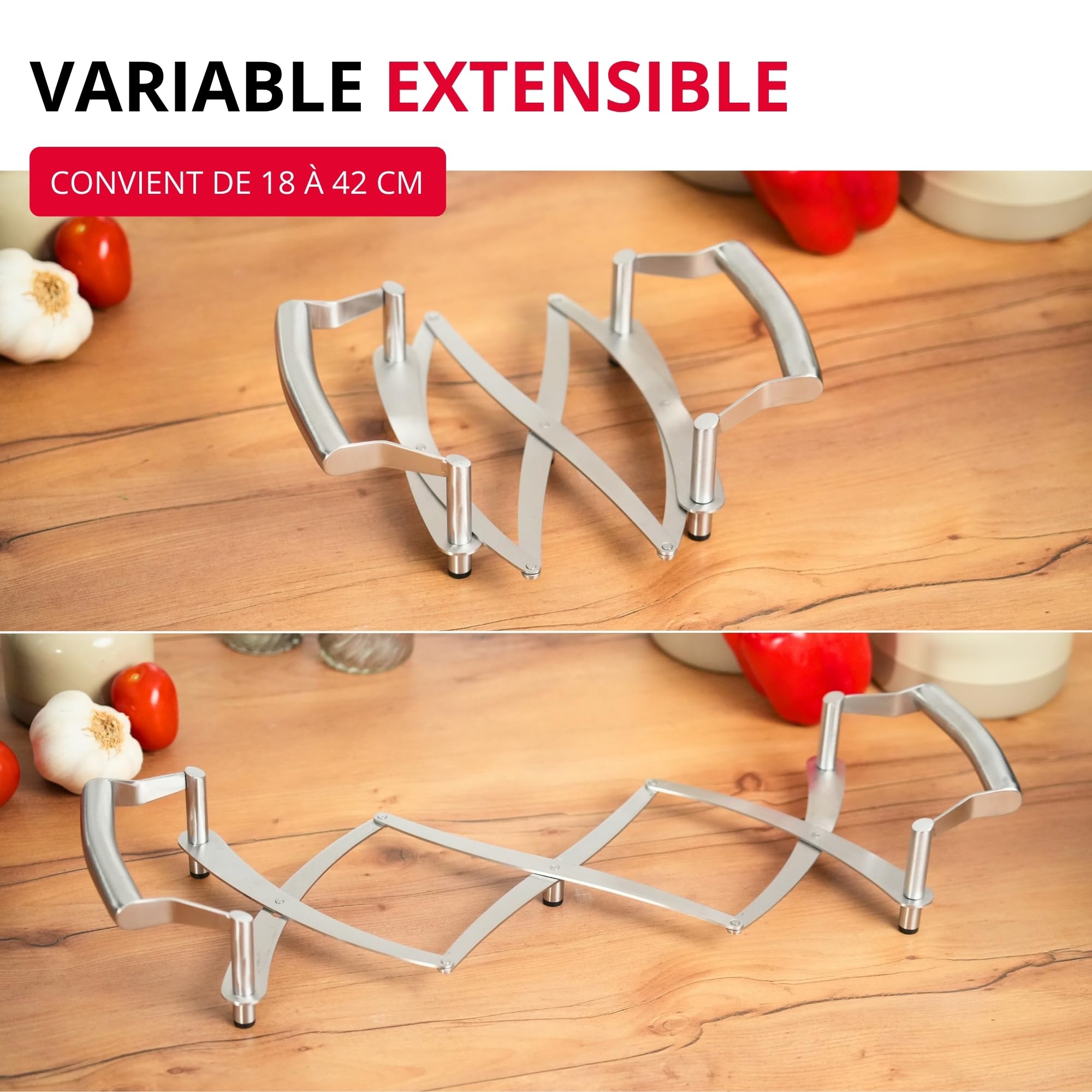 2 Dessous De Plat Pliables Westmark - Silicone Résistant à 200°C, 22 Cm - Idéal Maison & Camping
