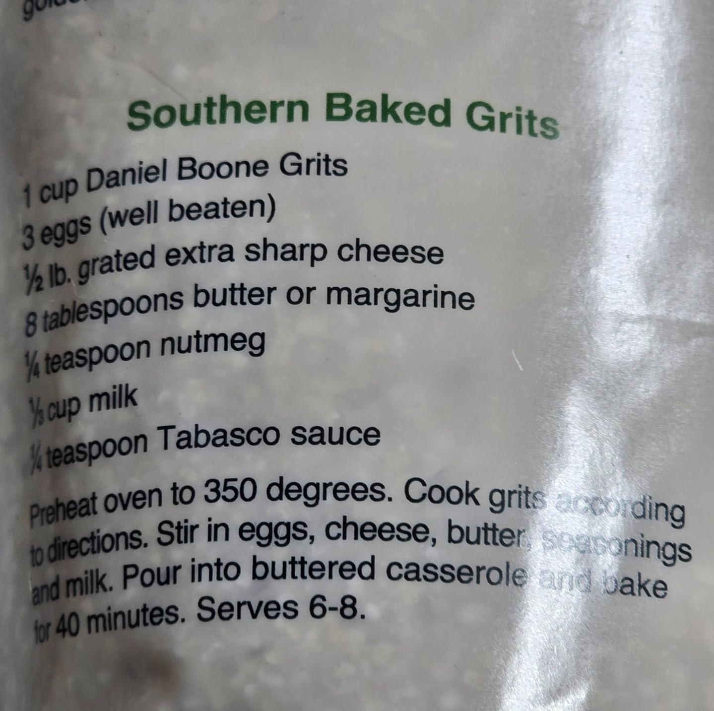 Daniel Boone Fresh Coarse Stone Ground White Corn Grits 2/2 Pound Bags
