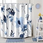 AWERT Dreamy Encre Art Noir Glod Rideau de douche en marbre pour salle de bain Impression haute définition moderne Rideau de bain imperméable avec crochets Décor salle de bains 72x72inch