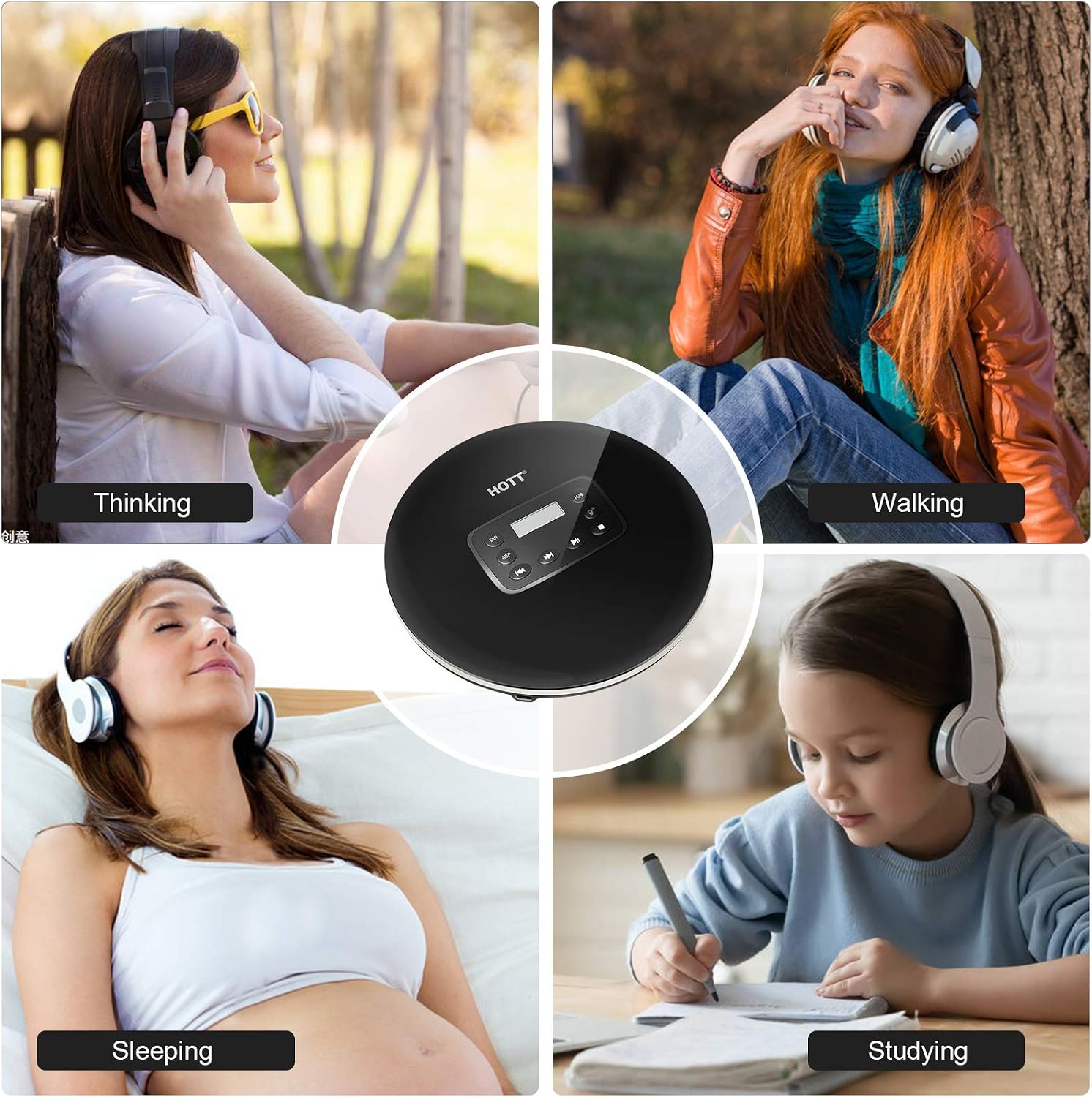 Bеѕt Dеаl Prоduсt Puersit Bluetooth Rechargeable CD Player, CD 711T Portable Anti-Skip/Shockproof Walkman with Stereo Headphones with LCD Display for Adults Students Kids Home Travel and Car-Black Tор Rаtеd Puersit Bluetooth Rechargeable CD Player, CD 711T Portable Anti-Skip/Shockproof Walkman with Stereo Headphones with LCD Display for Adults Students Kids Home Travel and Car-Black