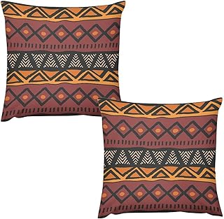Africa Mud Cloth Pillow Cover Colorful Bohemian African Tribal Ethnic Pa...
