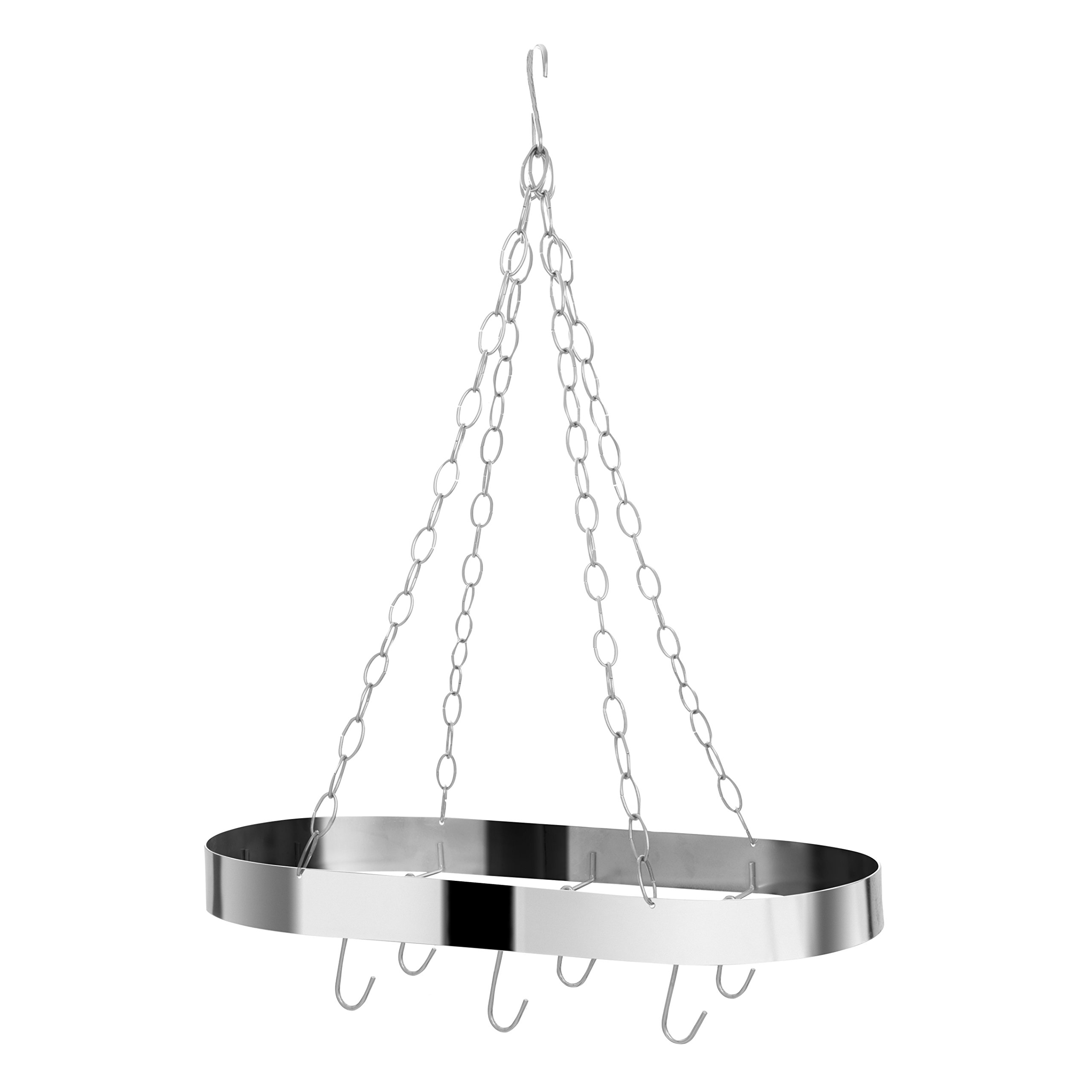 Premier Matt Chrome Housewares Oval Ceiling Rack,