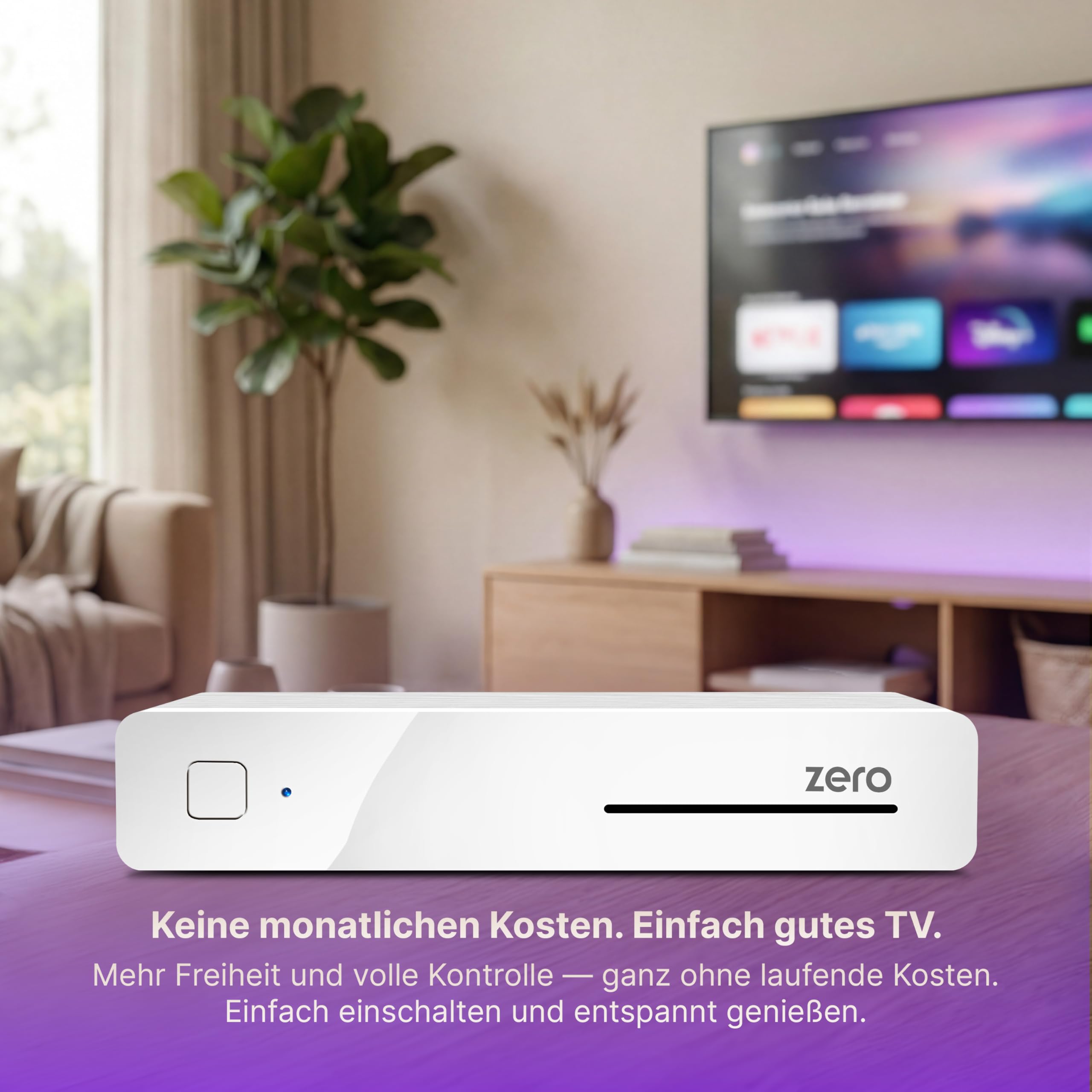 Vu+ Zero WE - Receptor de TV por satélite (Full HD, DVB-S2, HDMI), color blanco