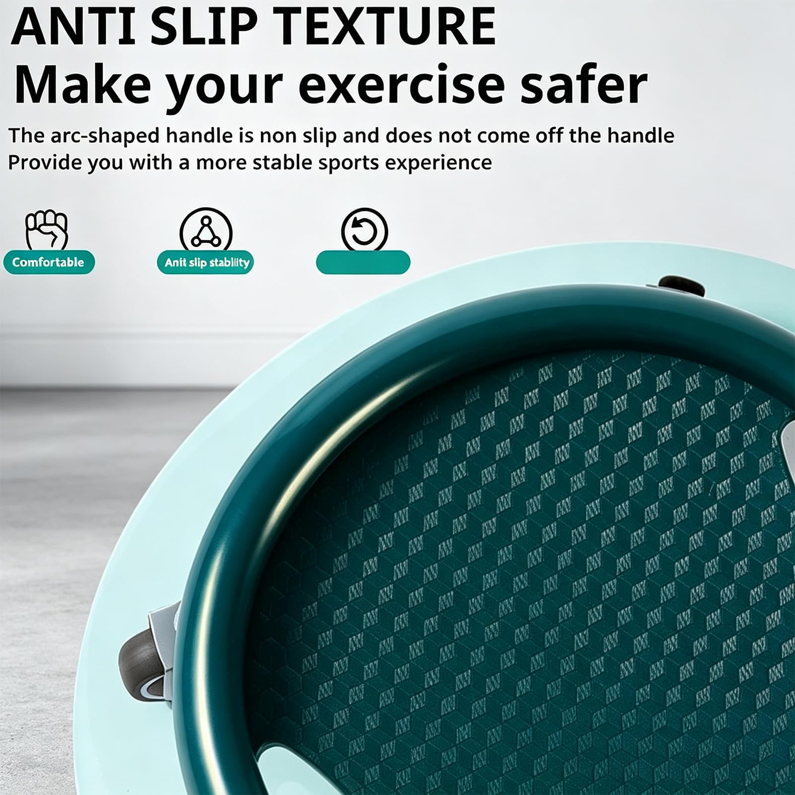 Abdominal Roller Wheel Disc with Knee Mat, 4-Wheel Ab Machine for Home