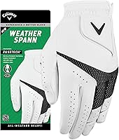 Callaway Weather Spann Golf Glove - FUSETECH Synthetic, Leather Palm, Micro-Ventilated for Comfort & Durability