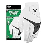 Callaway Golf Weather Spann Glove (Worn on Right Hand,White,Medium,Men\'s)