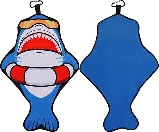 CRAFTSMAN GOLF Towel Funny Shark Shape Design with Carabiner Clip Funny Golf Towel for Men Women Kids Golfer