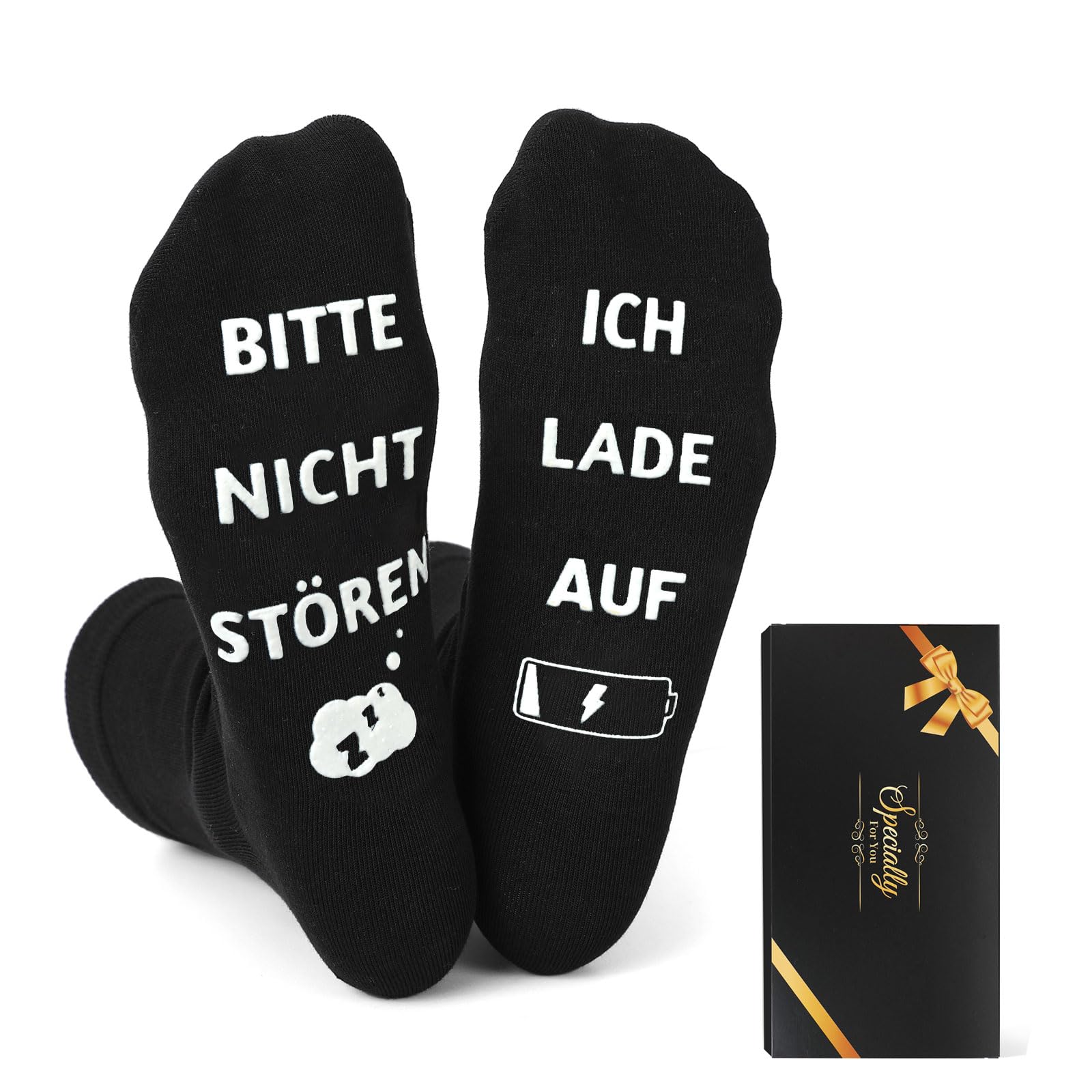 Sunia Lustige Geschenke für Männer,Anti-Rutsch Socken Herren
