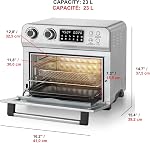 Friteuse à air convection Starfrit - XL pour pizza de 12" - plaque de cuisson et panier à friteuse à air - 10 modes préréglés - 1700W