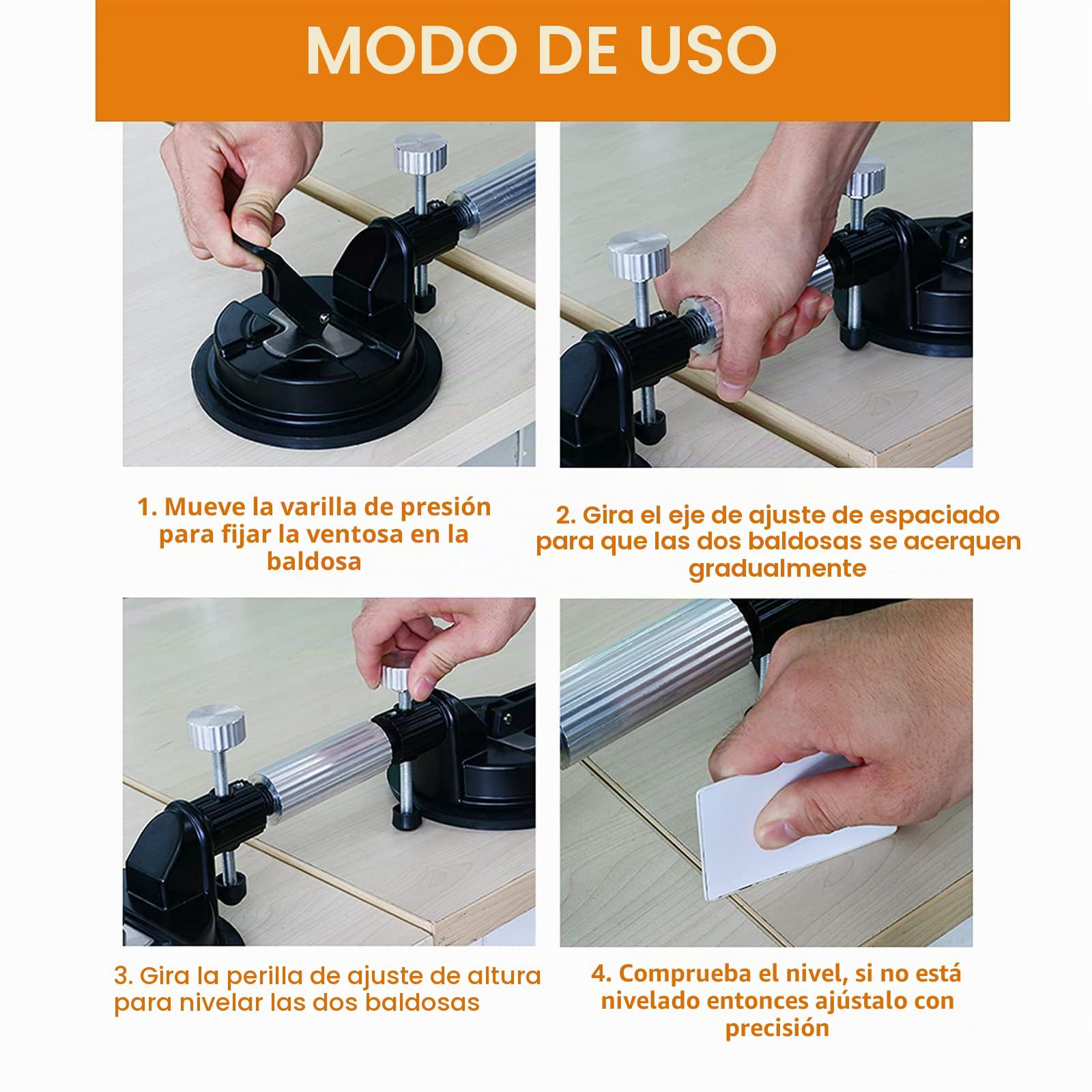 2 ventosas ajustables de 6 pulgadas para juntas y nivelación de costuras de piedra, herramienta profesional de instalación de encimeras para granito, piedra, mármol, vidrio