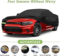 Vista 3 de YIXIN Funda impermeable de coche para Dodge Charger SE SXT R/T Daytona SRT Hellcat 190T 2006-2026, ajuste personalizado, correa 100% impermeable