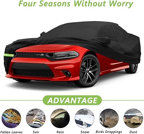 Miniatura 3 de YIXIN Funda impermeable para automóvil Dodge Charger SE SXT RT Daytona SRT Hellcat 190T ajuste personalizado 100 impermeable resistente al viento y