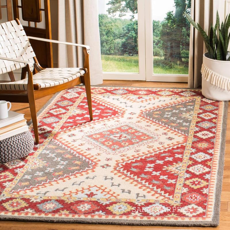 Image of Modern Abstract Hand Tufted Wool Floor Carpet for Home decore Living Room|Home and Bedroom & Hall 12x15feet (360 x 450cm) Multi H4