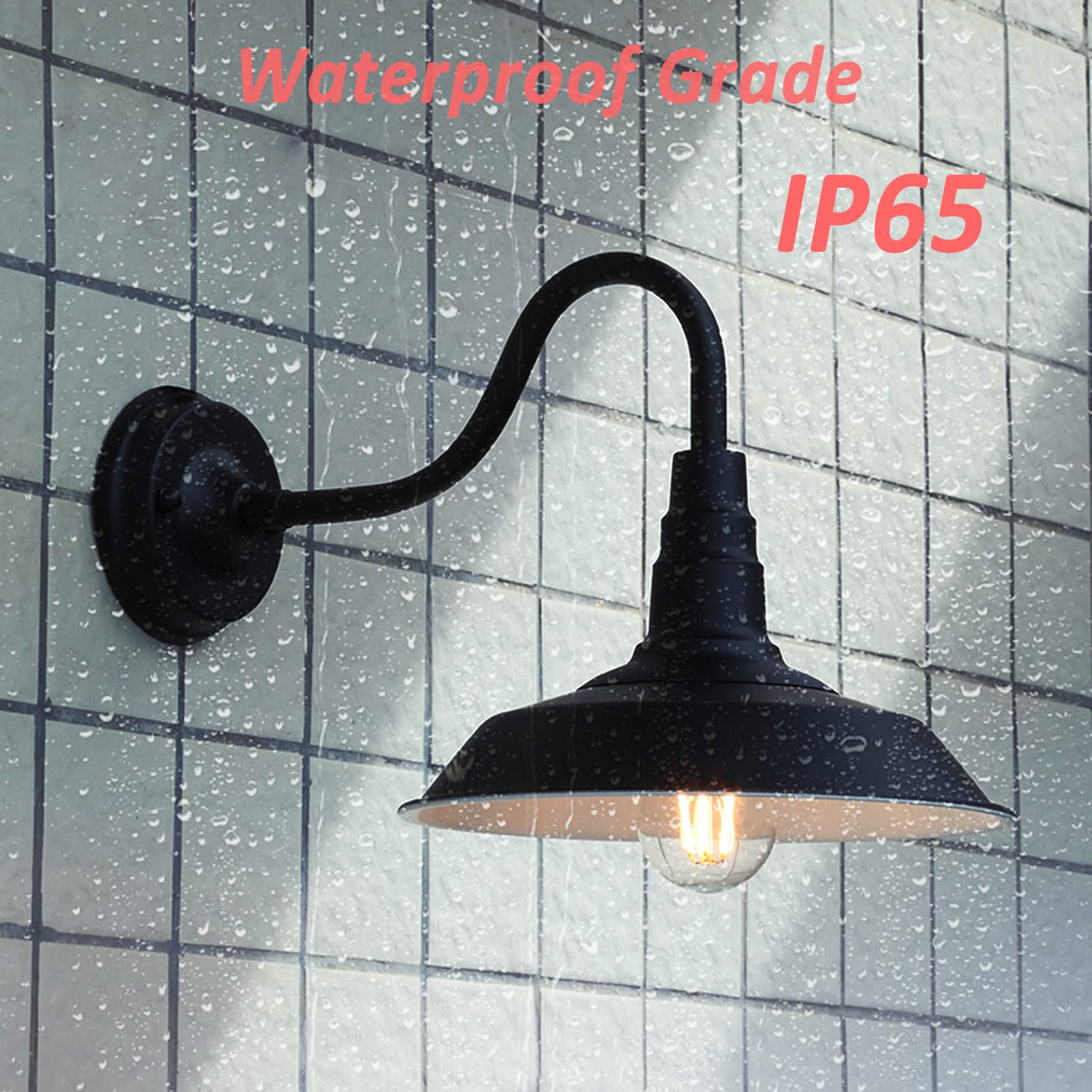 2 Pezzi Lampada Da Esterno Industriale Vintage Applique E27 Lampada Esterno Parete Impermeabile Materiale metallico Lampada Da Parete Per Casa Porta Di Casa Scale（Non include la lampadina）