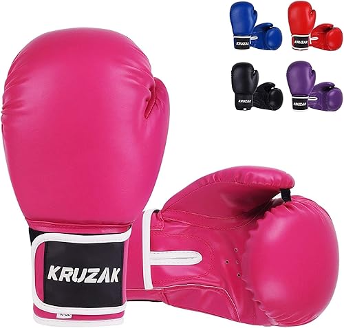 Miniatura 1 de Kruzak - Guantes de boxeo para hombres y mujeres, guantes de sparring y kickboxing, Muay Thai y MMA, 8-16 onzas