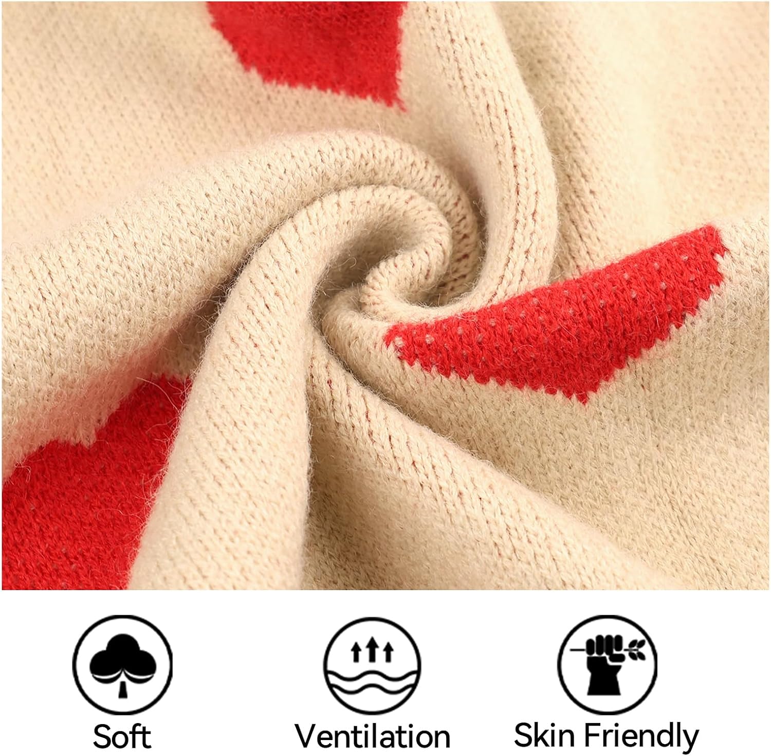 HOULENGS Women's Cute Heart Long Cardigan Sweaters V Neck Ribbed Knit Open Front Sweater Coats with Pockets - Image 6