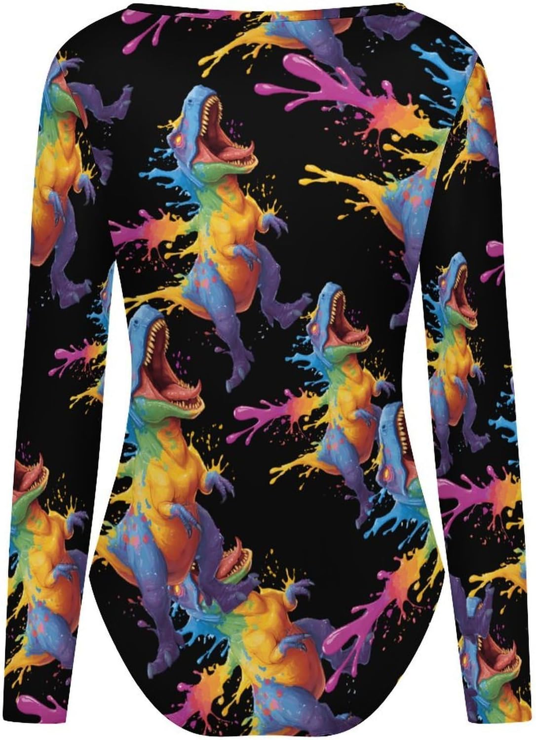 Dinosaur Women's Bodysuits Long Sleeve Top 5XL