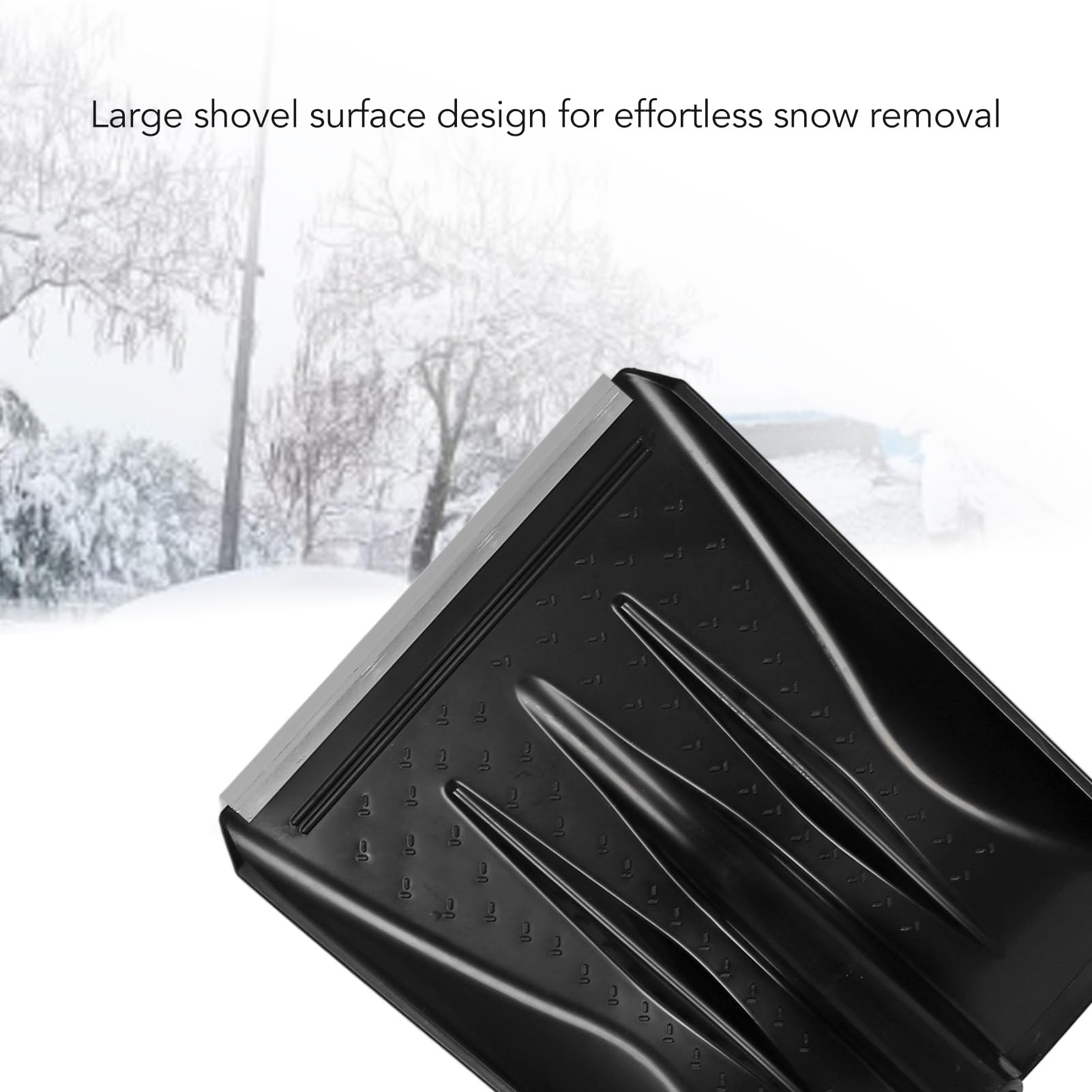 Pala de nieve para coche, pala de nieve extensible 3 en 1, pala de acero inoxidable para quitar nieve para coches, motos de nieve (blanco plateado)