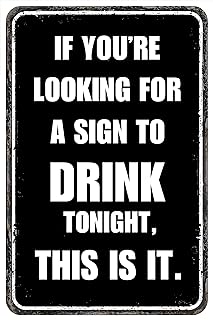 Vintage Metal Sign Funny Bar Signs Home Bar Accessories Man Cave Signs For Men