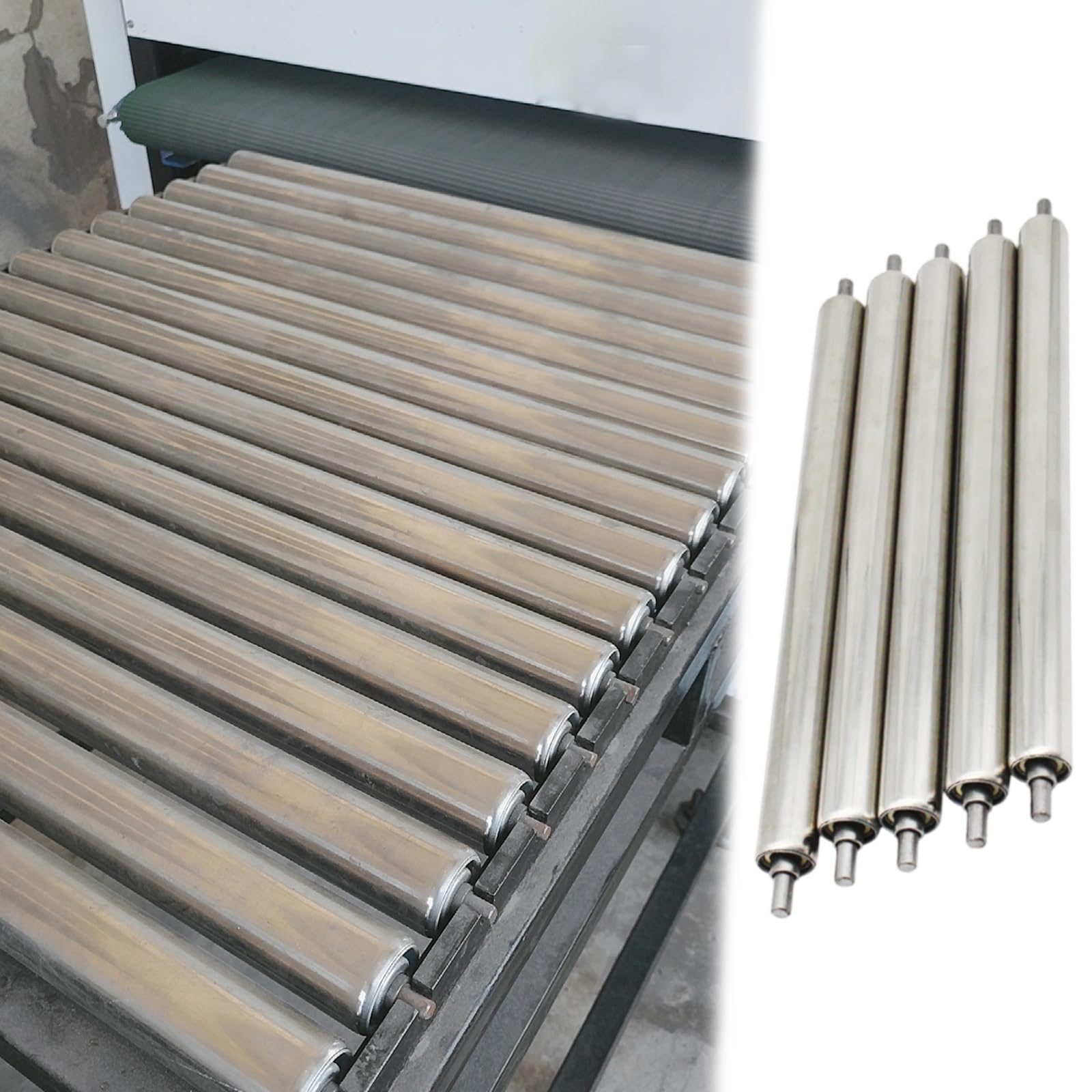Rouleaux de convoyeur en acier inoxydable robustes et durables pour charge lourde
