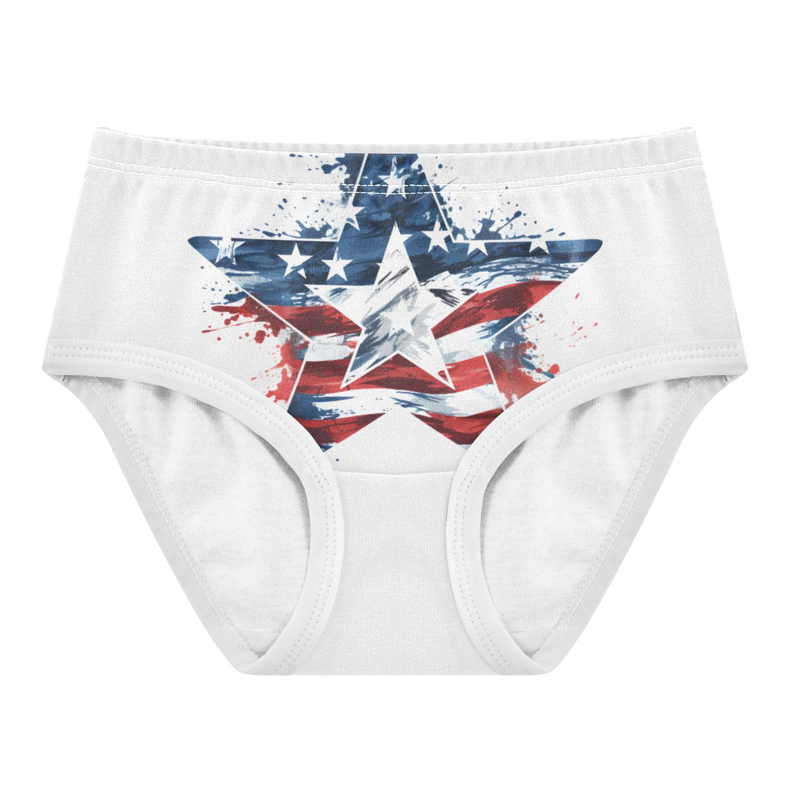 ALAZA Toddler Girls Cotton Hipster Underwear Soft Flag Star 2 Pack 2T