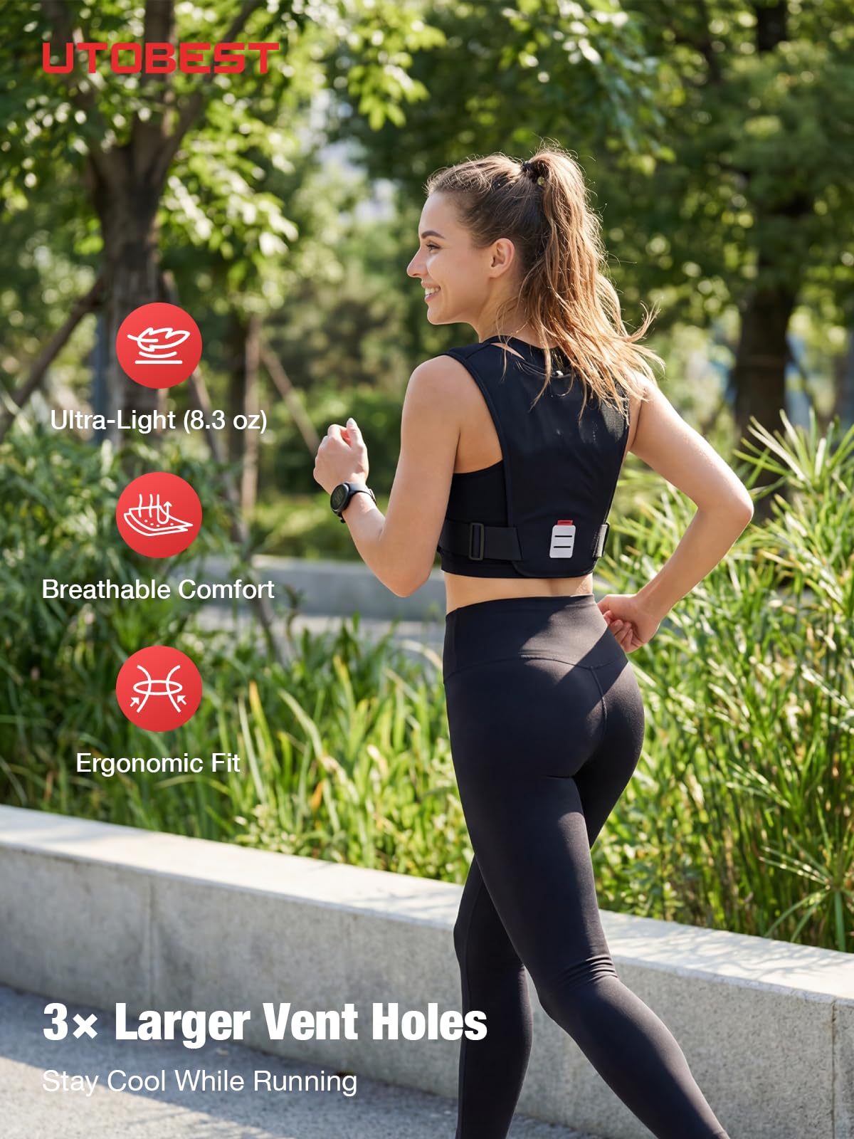 UTOBEST Ultra Running Vest Advanced Skin 2.5 Set leggero Hydration Pack per Trail running, 2,5 l, unisex