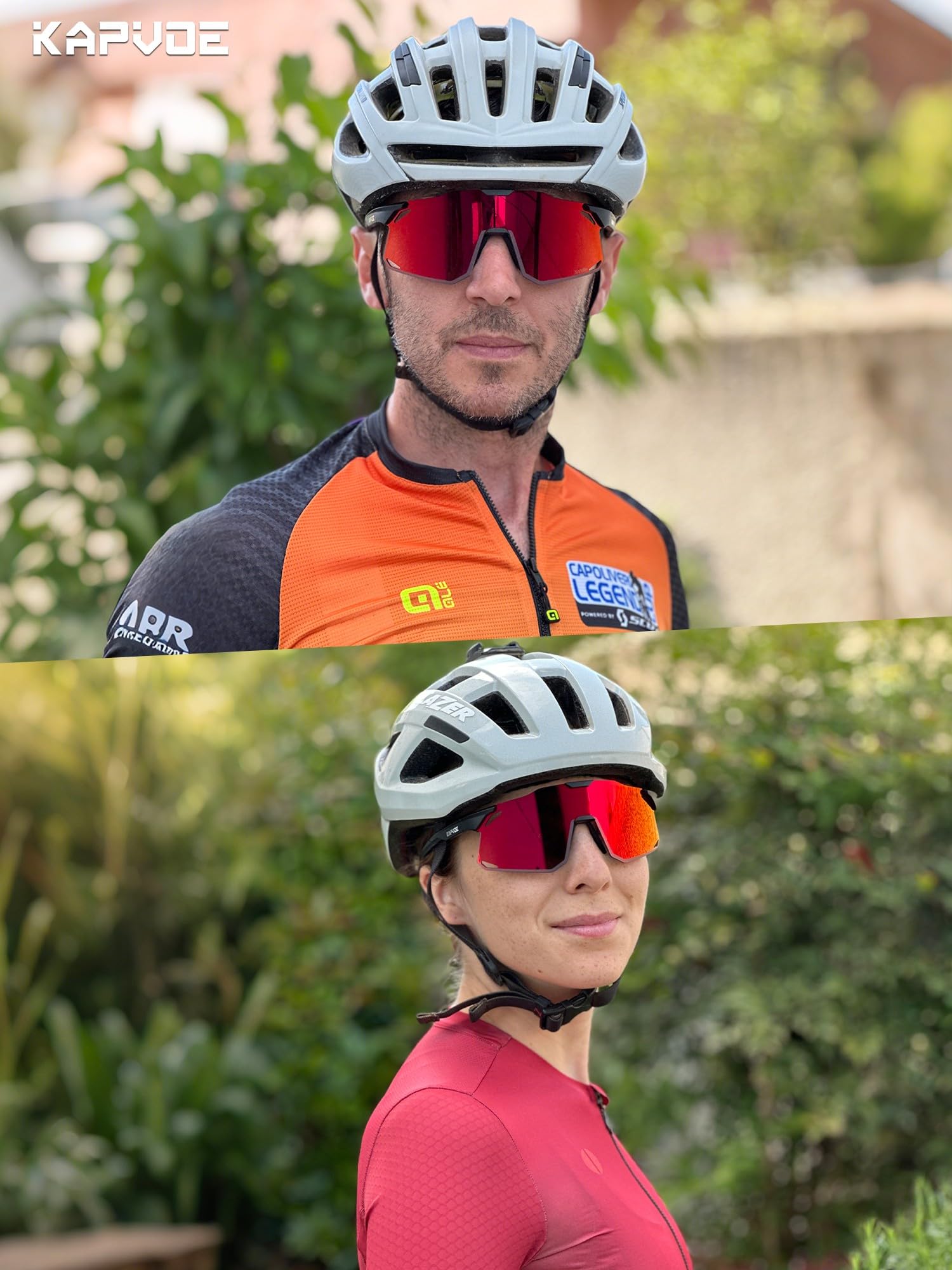 KAPVOE Gafas de Ciclismo Hombre Mujer Deportivas Gafas de Sol Béisbol Bicicleta Montaña MTB Running - K347