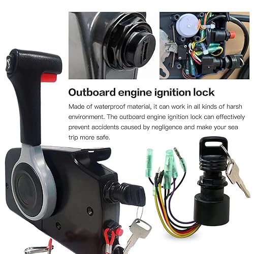 Miniatura 7 de MEILIANJIA 87-17009A2 87-17009A5 Bote Interruptor de llave de encendido para motores fueraborda Mercury por año fuera de borda 2001 15HP 1015312YL