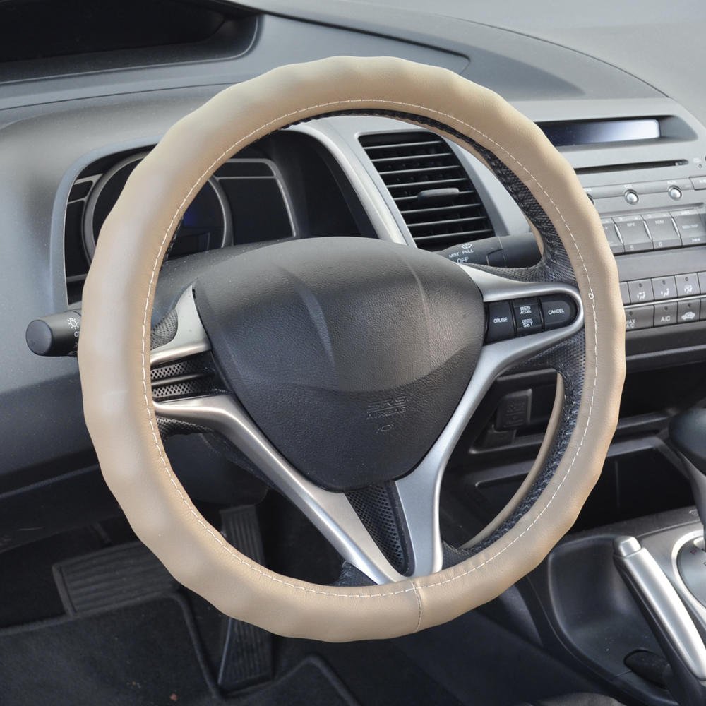 BDK Genuine Leather Car Steering Wheel Cover Small Size 13.5 to 14 Inch ...