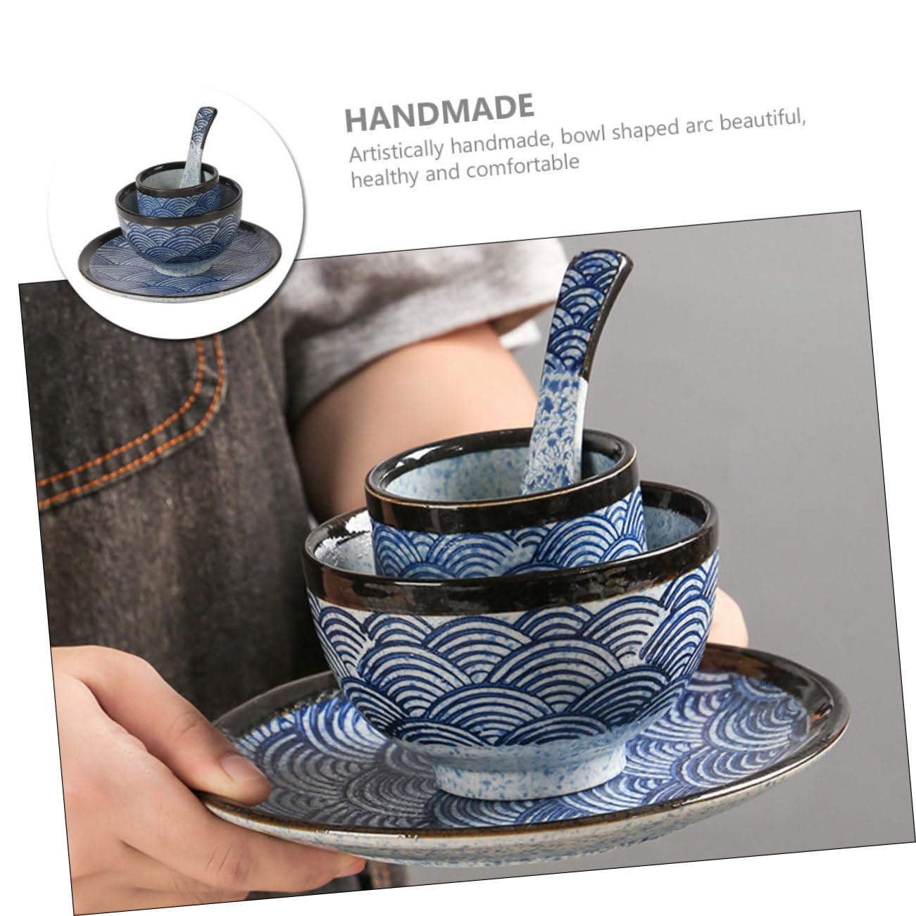 Service de Vaisselle en Céramique Japonaise 1 Lot 4 Pièces