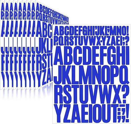 Llewyn 780 piezas de 10 hojas de calcomanías de letras, calcomanías de vinilo con números de buzón, calcomanías autoadhesivas impermeables para disponible en Yaxa Venezuela