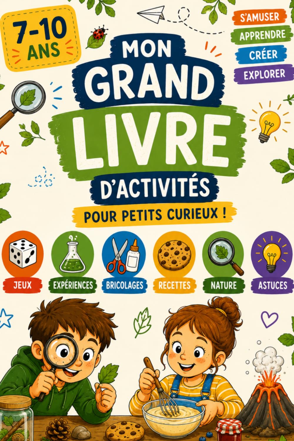livres d'activités et de jeux d'été: pour les enfants de 7 à 10 ans