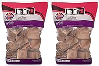 Vista 1 de Trozos de madera de mezquite Weber, para asar a la parrilla y ahumar, 4 libras (Paquete de 2)