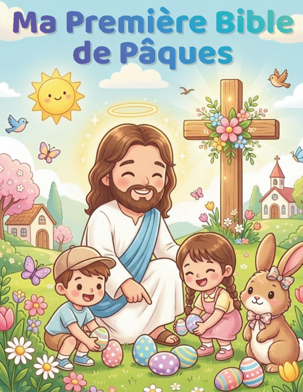 Ma Première Bible de Pâques: 50 dessins simples de Pâques pour tout-petits sur l'histoire de Jésus : de l'entrée à Jérusalem à la Résurrection (Âge 1-4)