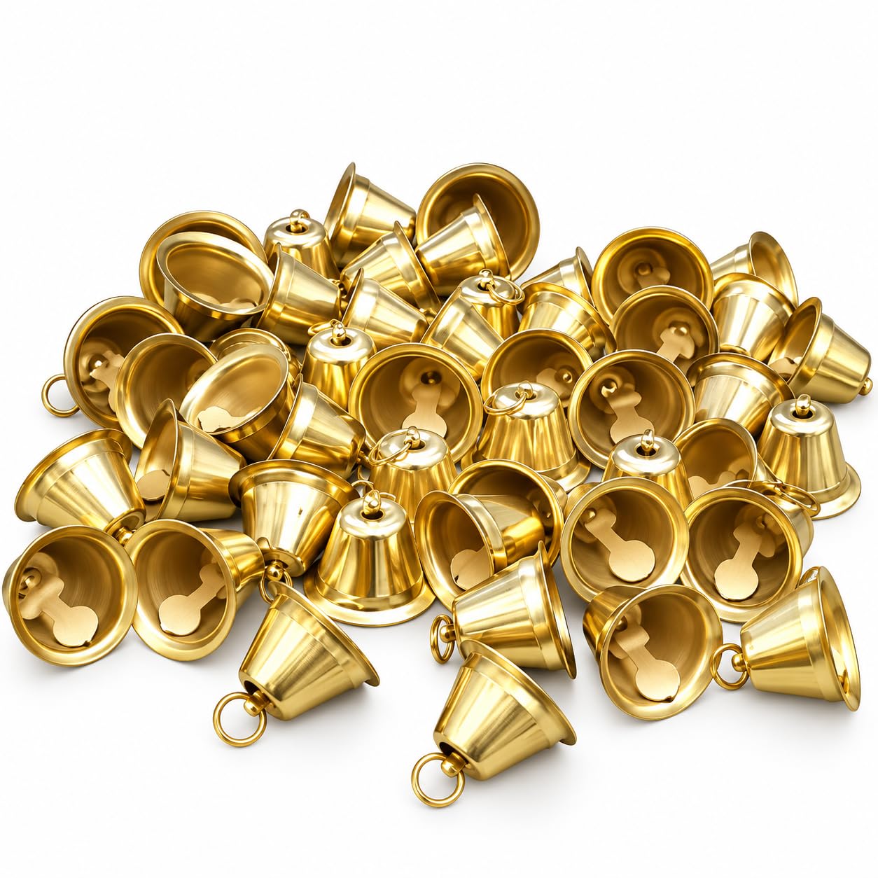 50 Golden Bells & Beads - DIY Crafts & Decorations -3