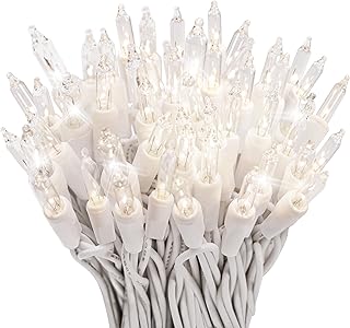 612 Vermont 100 Clear Christmas Twinkle Lights on White Wire, 12 of 100 ...