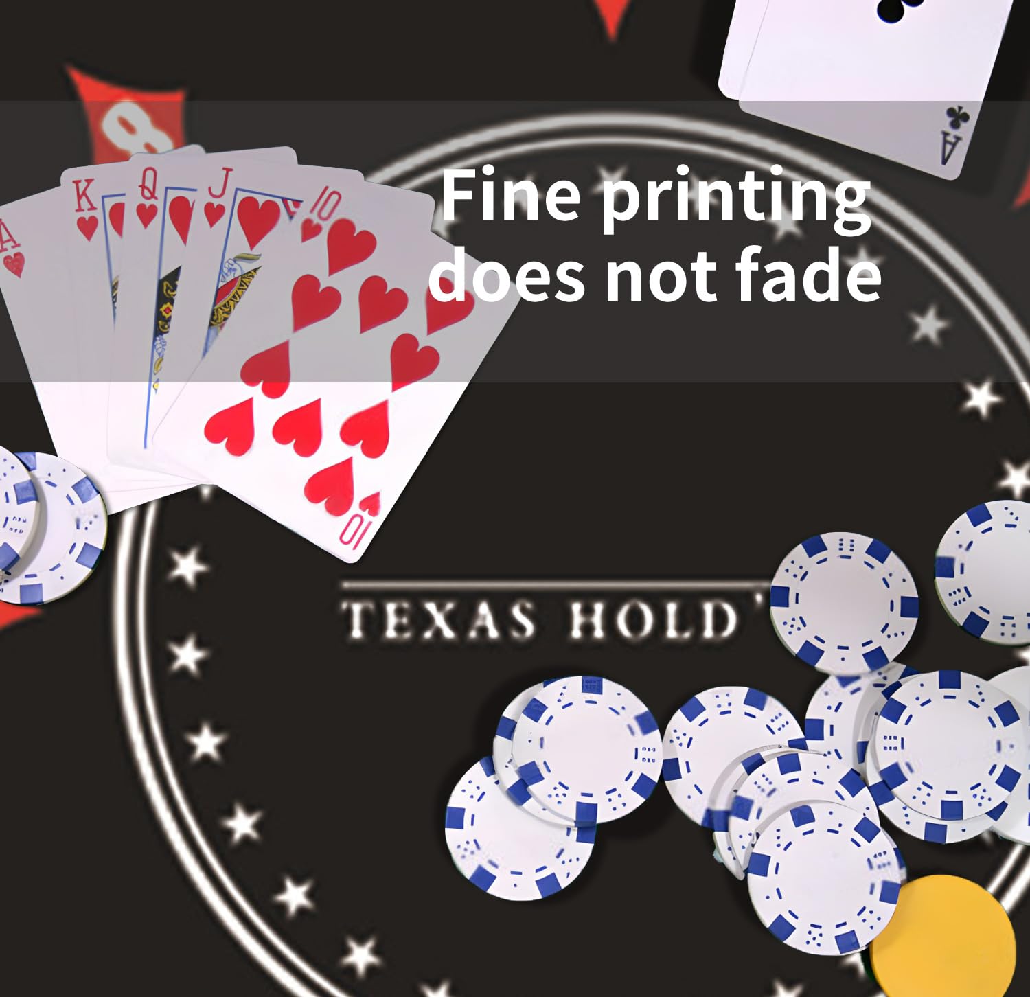 Texas Holdem Alfombra de póquer 60/80/100/120/140 cm, Redonda, portátil, Alfombra de póquer, diseño Decorativo para 8 Jugadores, diseño de Juego