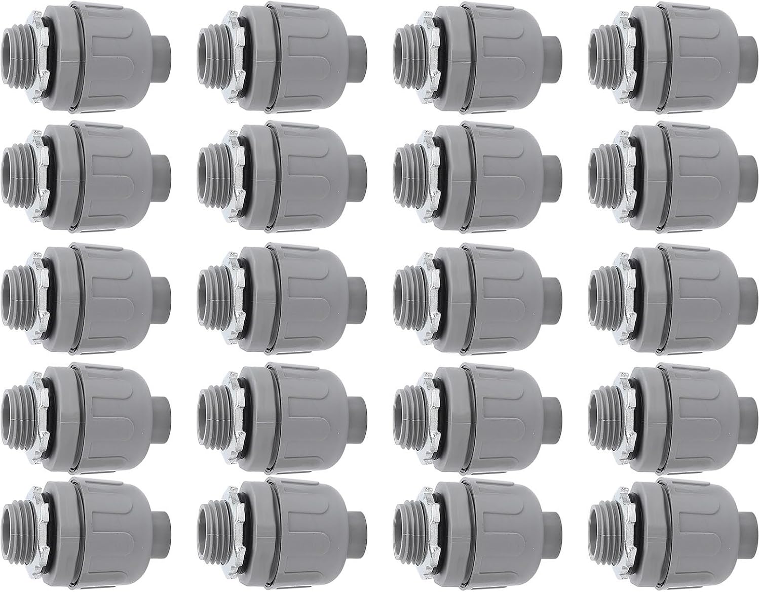 20PCS Liquid Tight Connector 3/4 Inch Conduit Connector for PVC Pipes Distribution Boxes