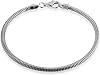 Quadri - Snake Chain Bracelet for Women Men Girls Boys in 925 Sterling Silver Italian 3mm - 6.5 to 8.5 Inch - Premium Quality Certified Made in Italy - Gift Box Included