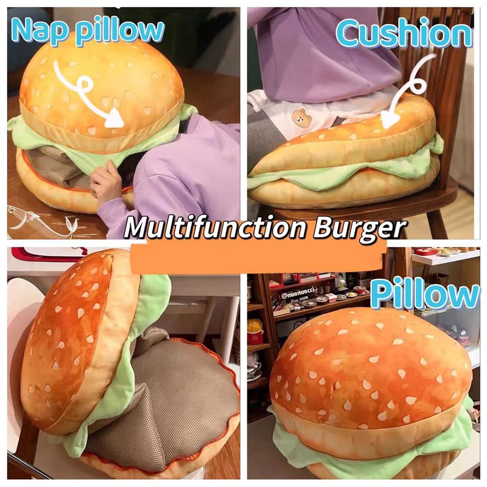 AIXINI 3D Simulation Plush Burger Pillow Hamburger Sofa Funny Food