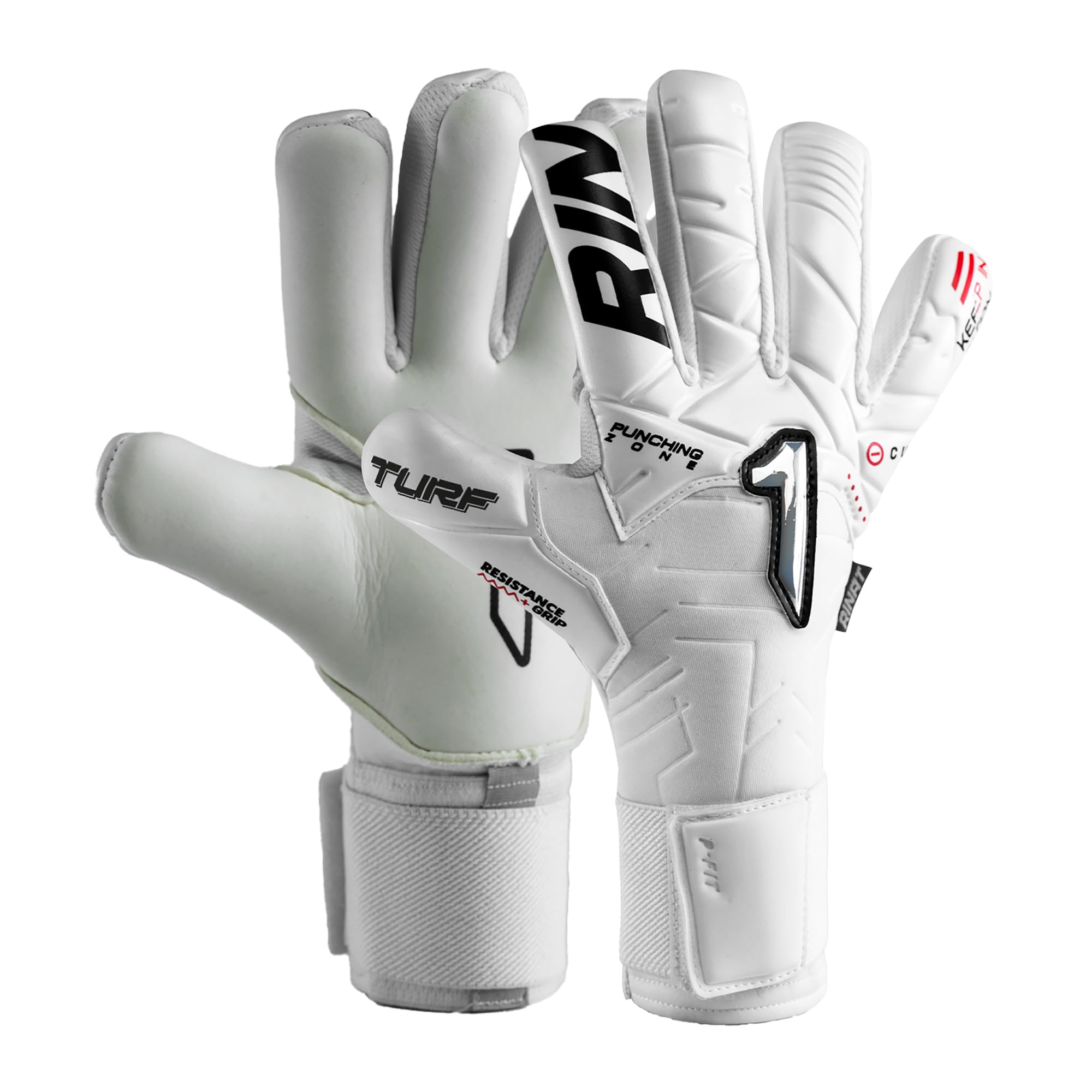 Gants de Gardien de But Rinat Kratos Turf Junior Blanc Taille 6