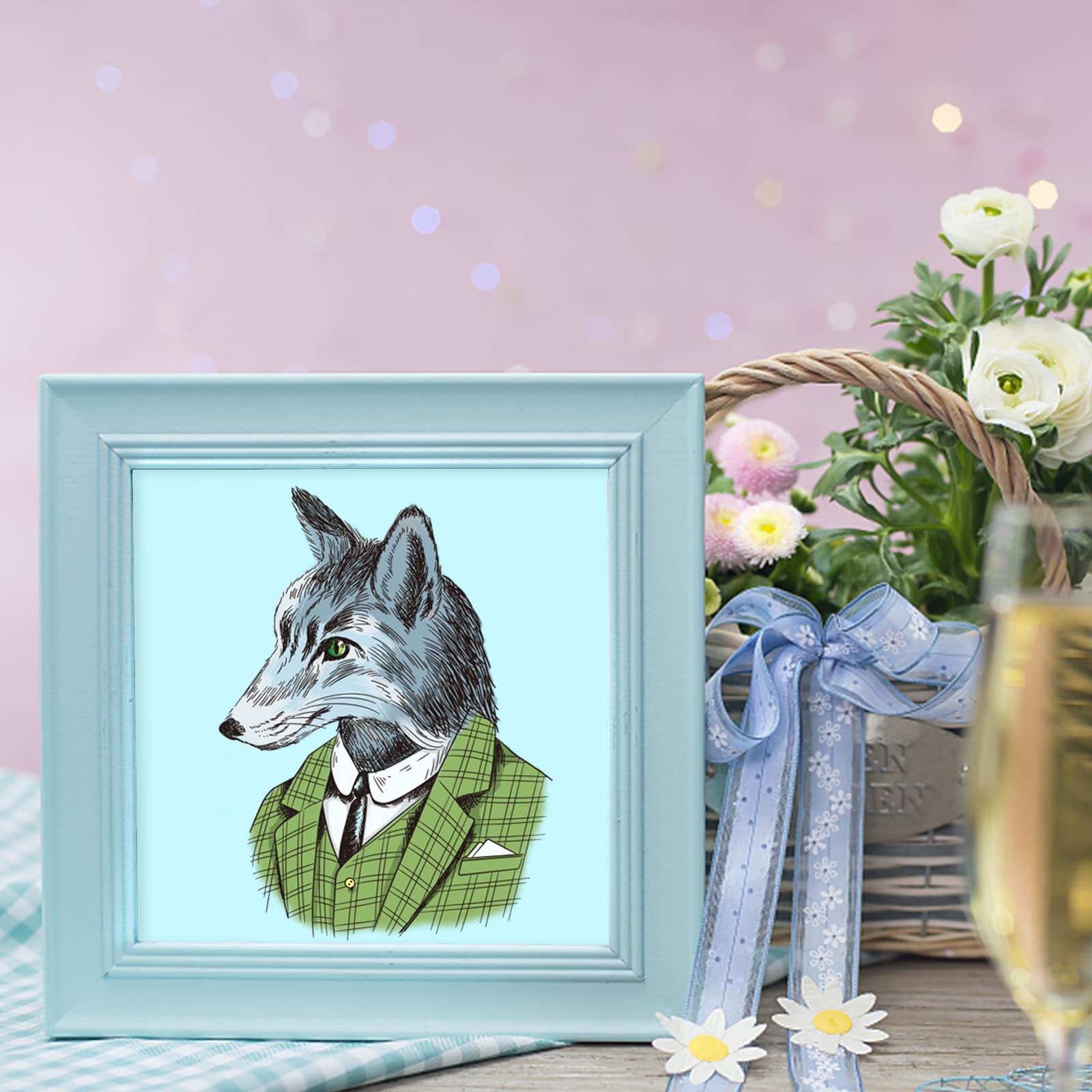 GLOBLELAND Timbro Animali Timbri Trasparenti Sigillo Leone, Orso, Coniglio, Elefante e Cane Timbri Journaling in Silicone Trasparente per la Creazione di Biglietti e Decorazioni per Scrapbooking